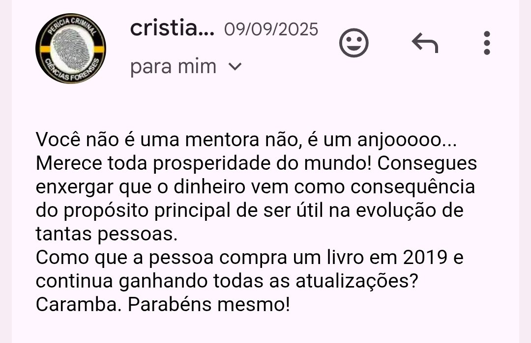 Print de depoimento — comprou em 2019 e ainda recebe atualizações