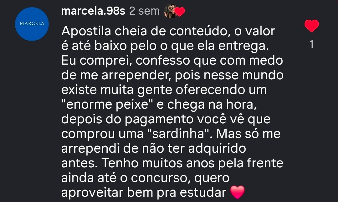 Print de depoimento