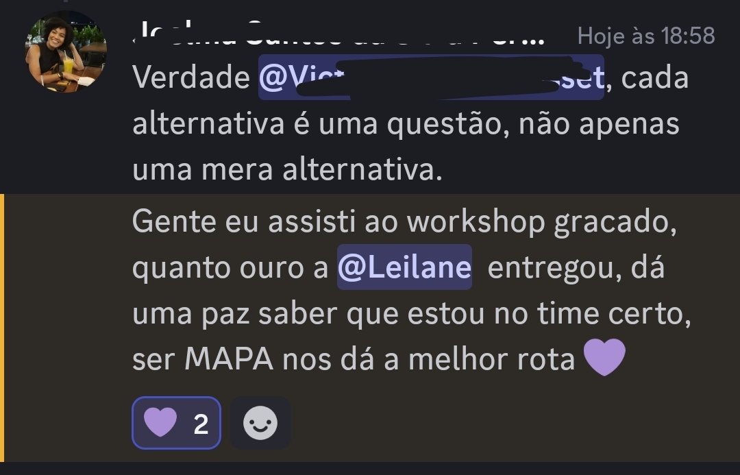Depoimento de quem participa no Discord
