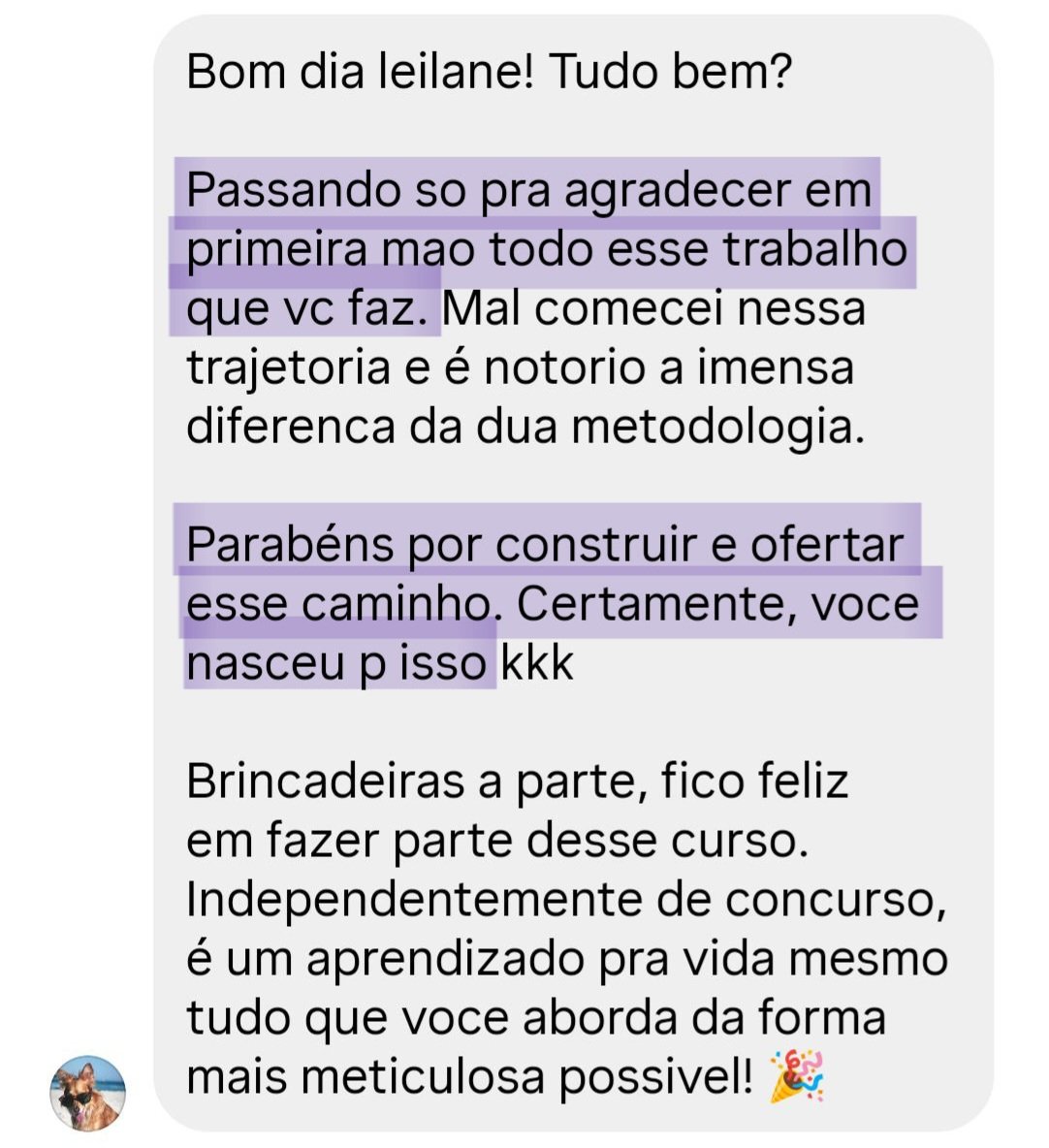 Print de quem participa: "você nasceu pra isso"