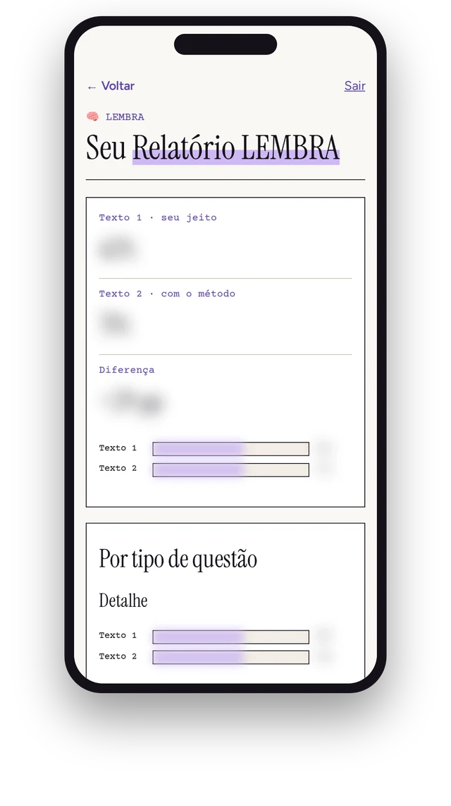 Mockup do relatório com comparação antes e depois